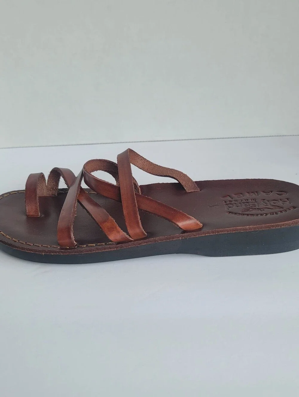 Holy Land Camel Jesus Sandals Leatger Brown Men's Suze 12